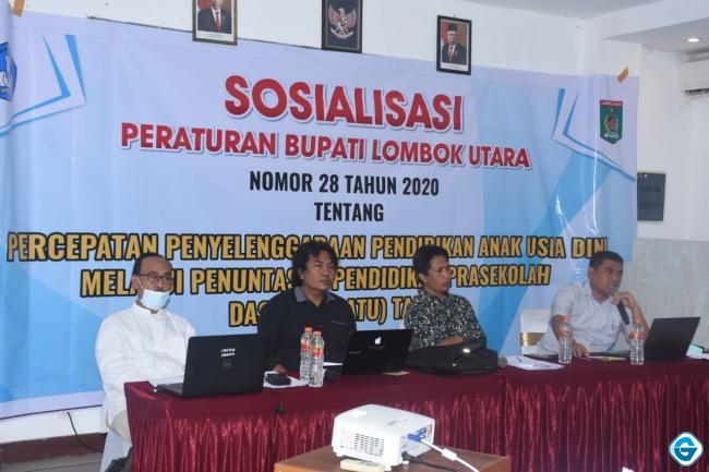 Pemda KLU Sosialisasi Perbup Percepatan Penyelenggaraan PAUD